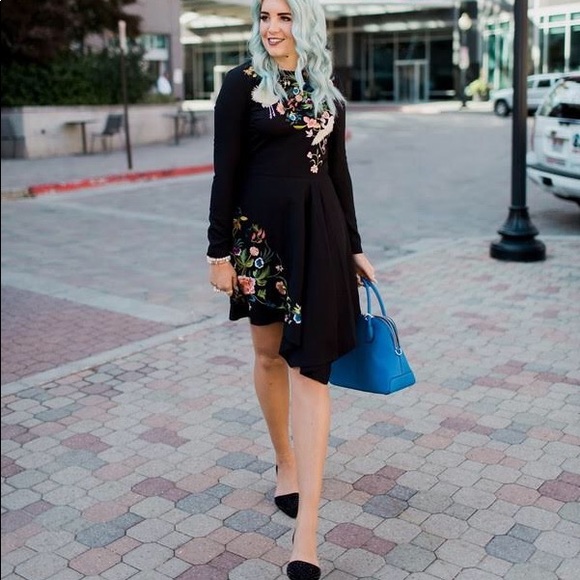 Tall Embroidered Skater Dress - Picture 4 of 8